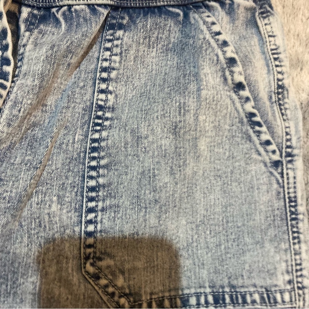 Mom Style Acid Wash Elastic Waist Jeans - Picture 2 of 4